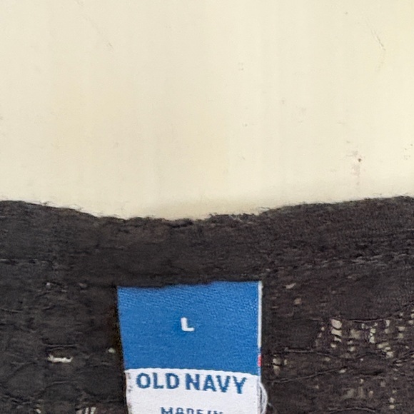 Old Navy Black Textured Long Sleeve Top - Picture 4 of 6